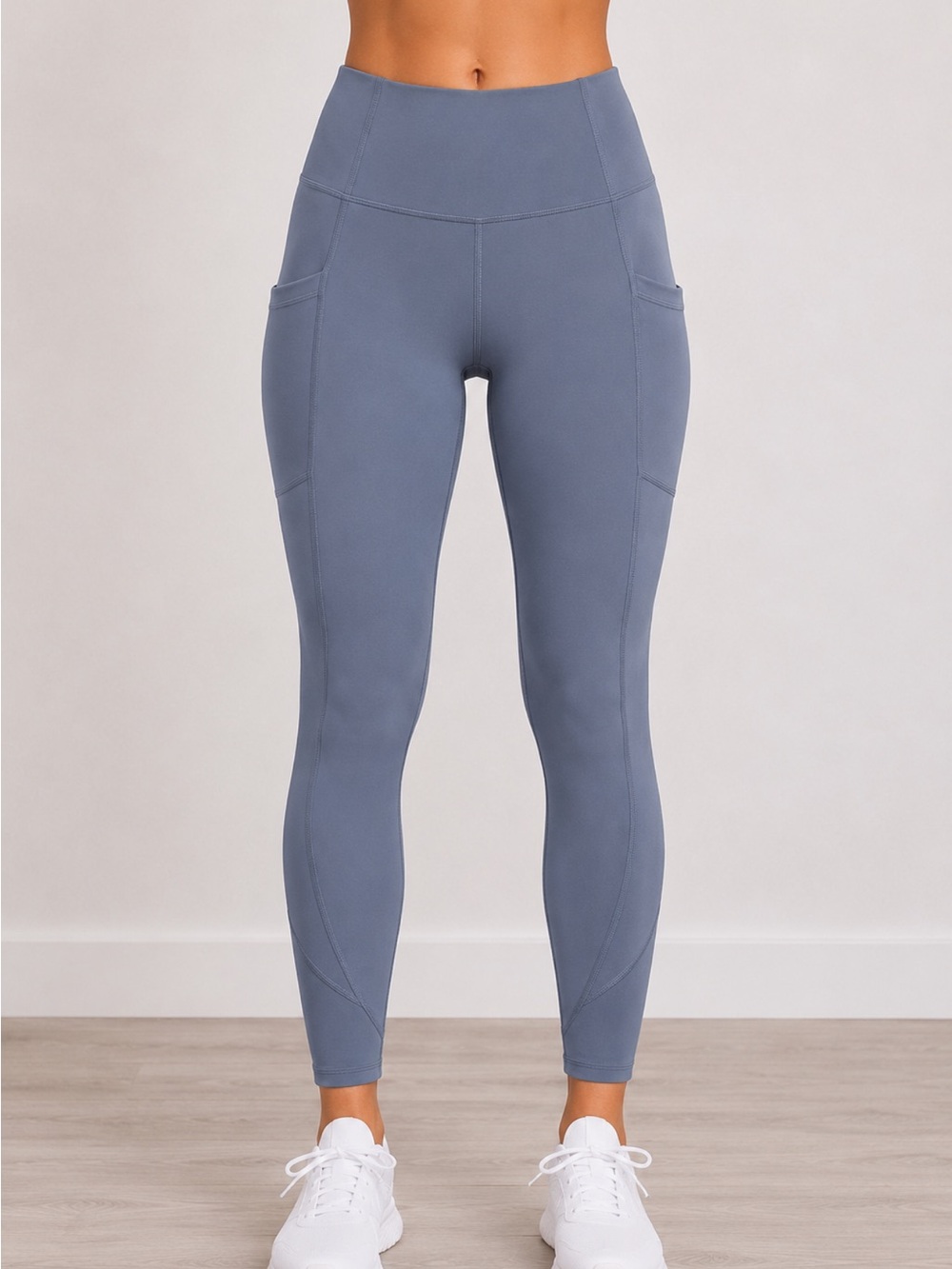 CHICWISH Periwinkle Blue Pocket High Rise Ankle Legging | Yoga Pants S